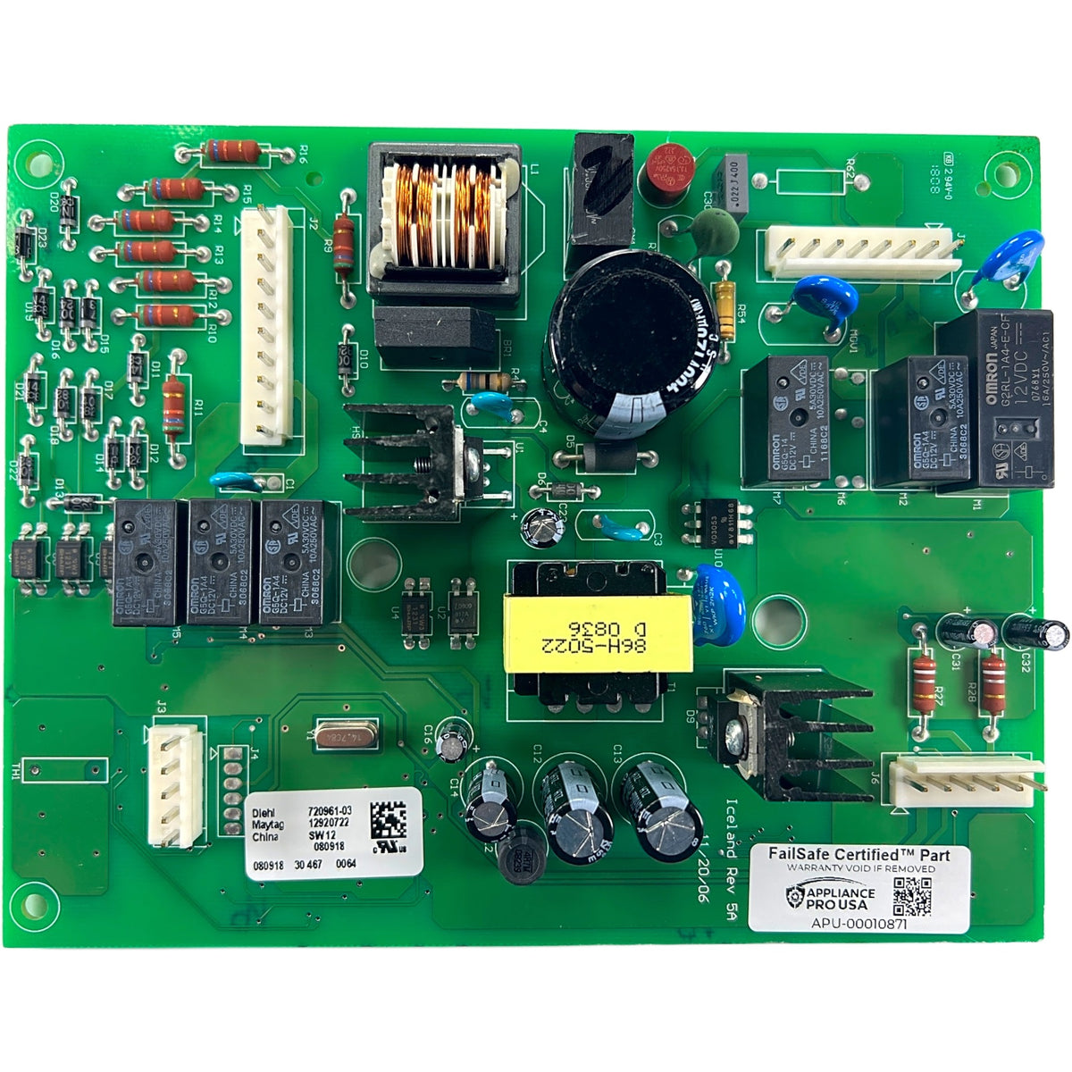12920722 Maytag Refrigerator Main Control Board - Genuine OEM FailSafe Certified Reconditioned