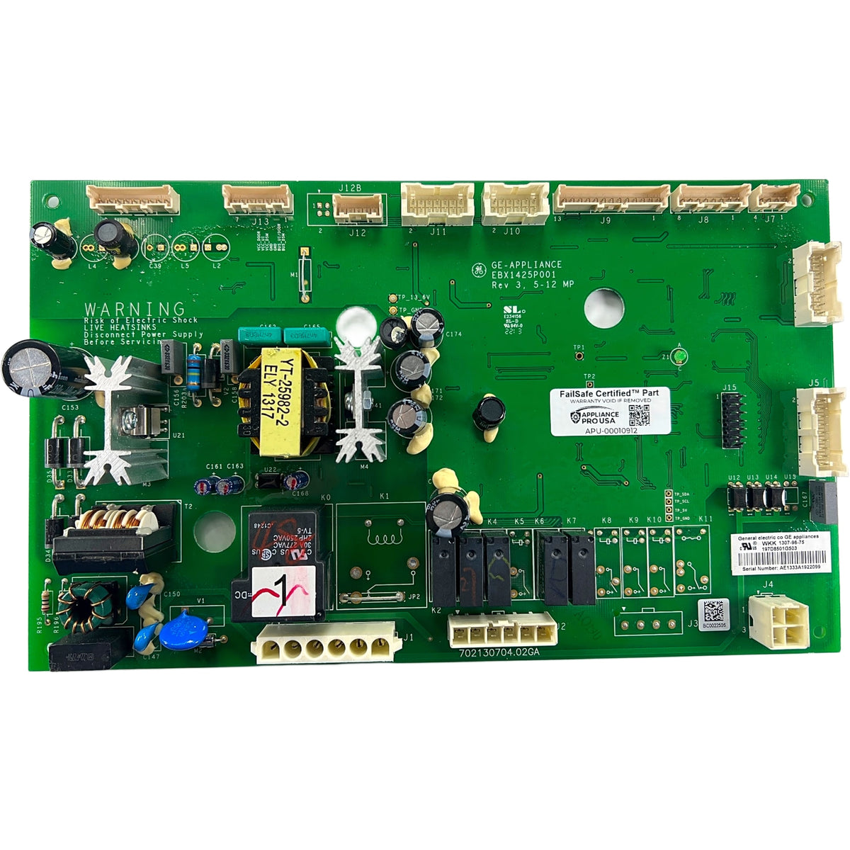 197D8501G503 GE Refrigerator Main Control Board - Genuine OEM FailSafe Certified Reconditioned
