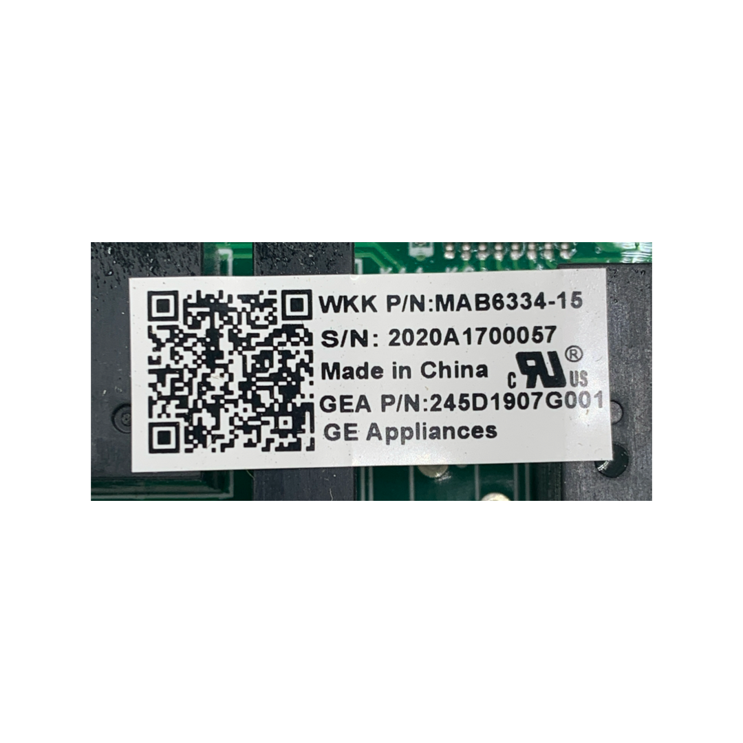 GE Refrigerator Control Board - Part Number 245D1907G001