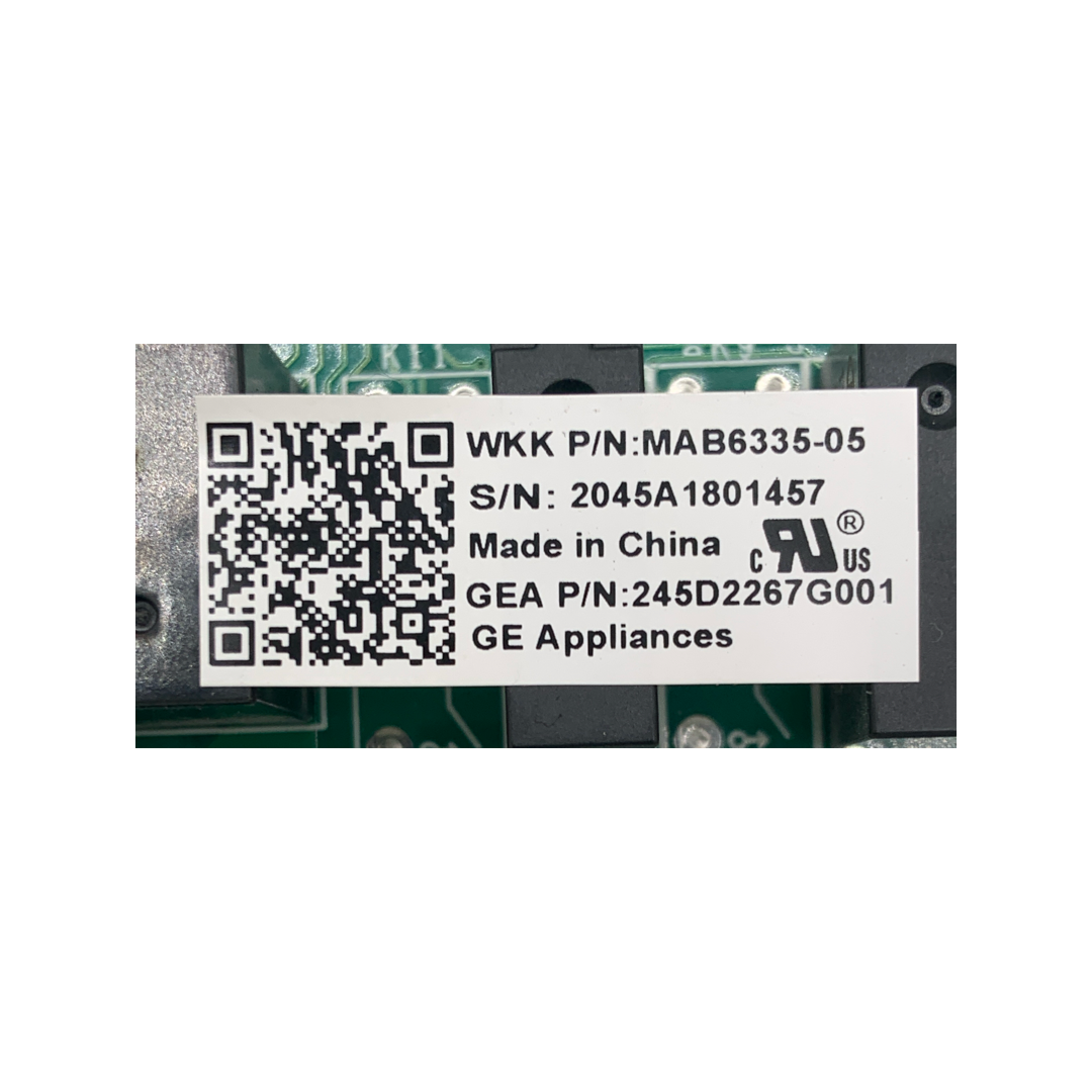 GE Refrigerator Control Board - Part Number 245D2267G001