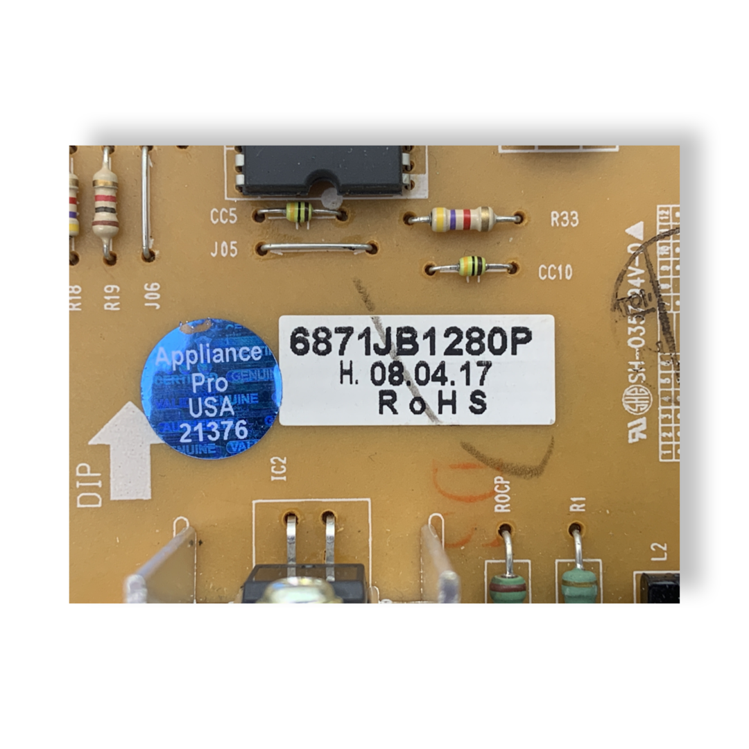LG Refrigerator Control Board - Part Number 6871JB1280P