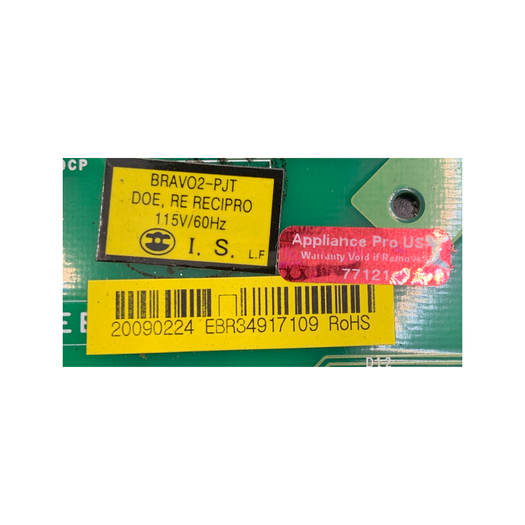 LG Refrigerator Control Board - Part Number EBR34917109 - Appliance Pro USA