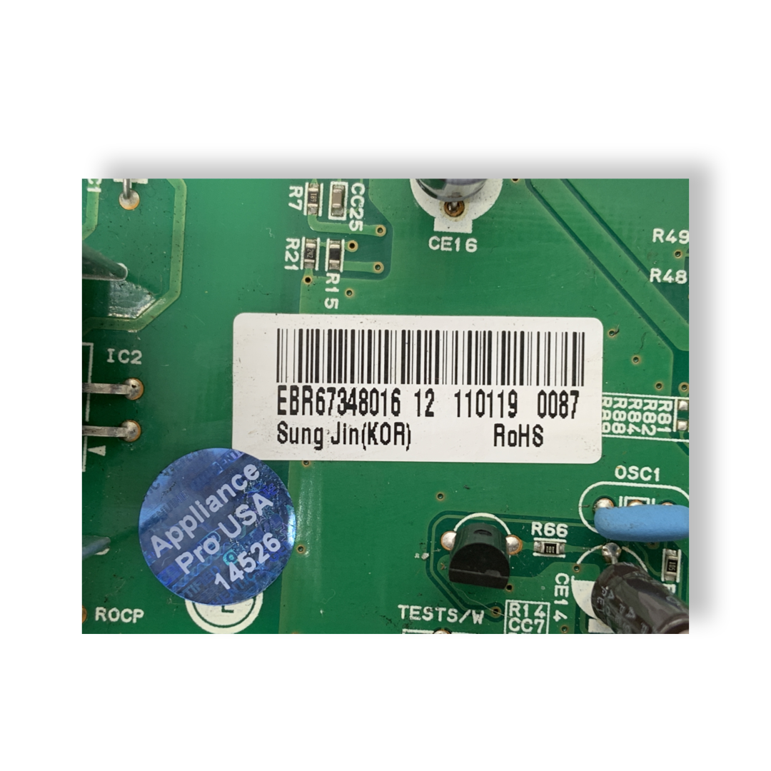 LG Refrigerator Control Board - Part Number EBR67348016 - Appliance Pro USA