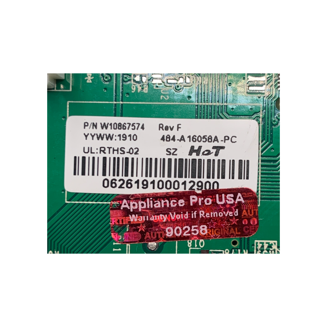 Whirlpool Refrigerator Control Board - Part Number W10867574 - Appliance Pro USA