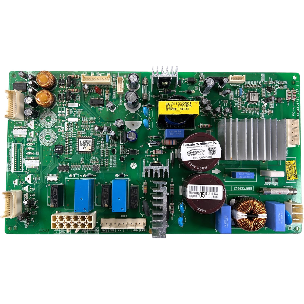 EBR73304205 LG Refrigerator Main Control Board - Genuine OEM FailSafe Certified Reconditioned