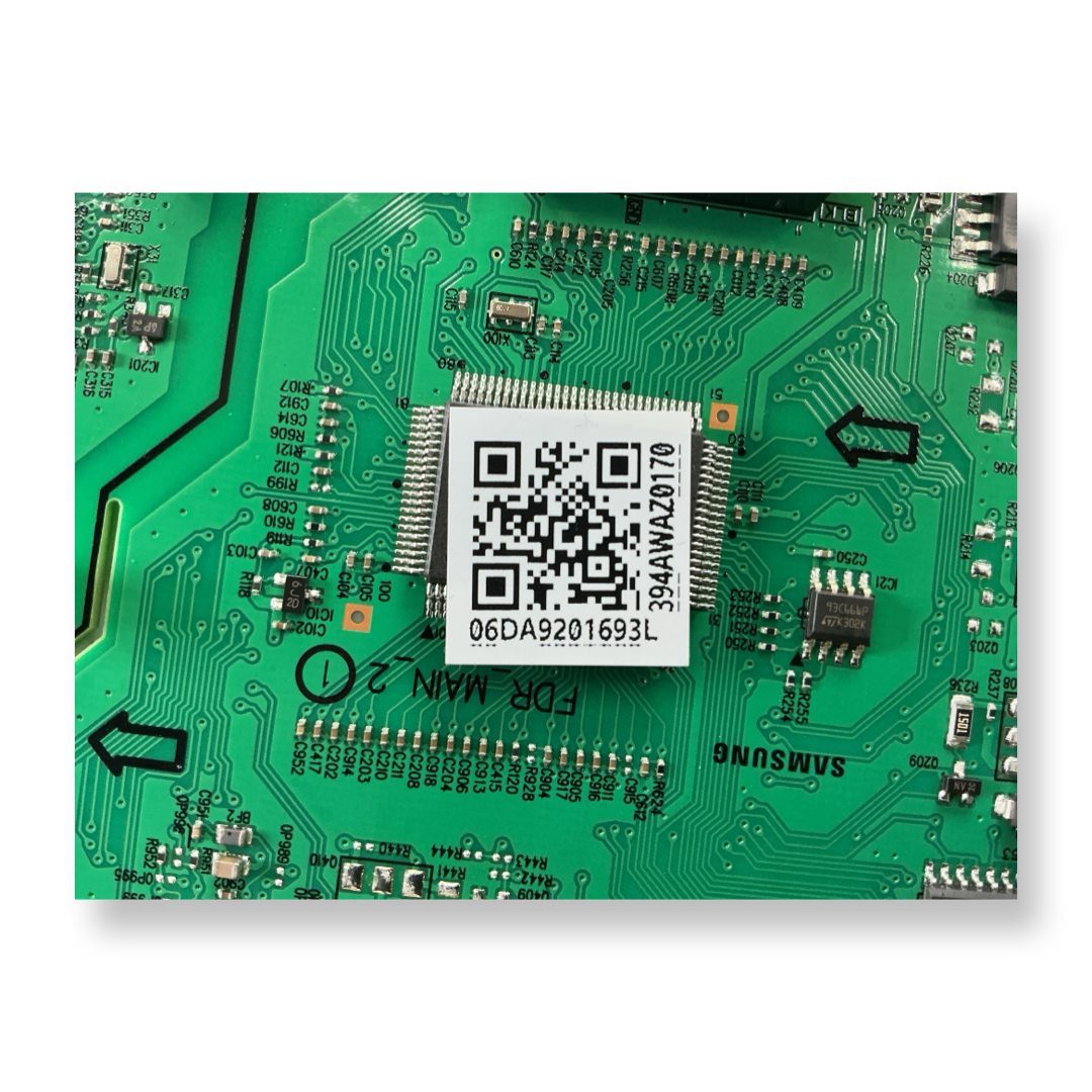 DA92-01693L Samsung Refrigerator Main Control Board Part Number Sticker - Appliance Pro USA