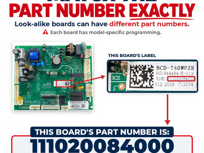 111020084000 Whirlpool Refrigerator Main Control Board Replacement — alternate view
