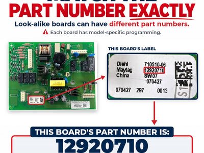12920710 Whirlpool Refrigerator Main Control Board Replacement — alternate view