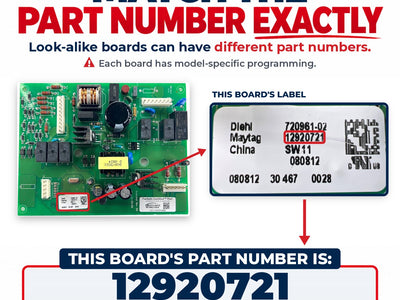 12920721 Whirlpool Refrigerator Main Control Board Replacement — alternate view