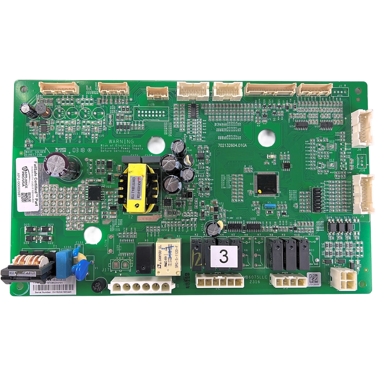 197D8523G101 GE Refrigerator Main Control Board - Genuine OEM FailSafe Certified Reconditioned