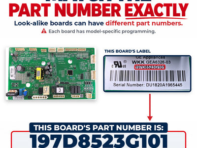 197D8523G101 GE Refrigerator Main Control Board Replacement — alternate view