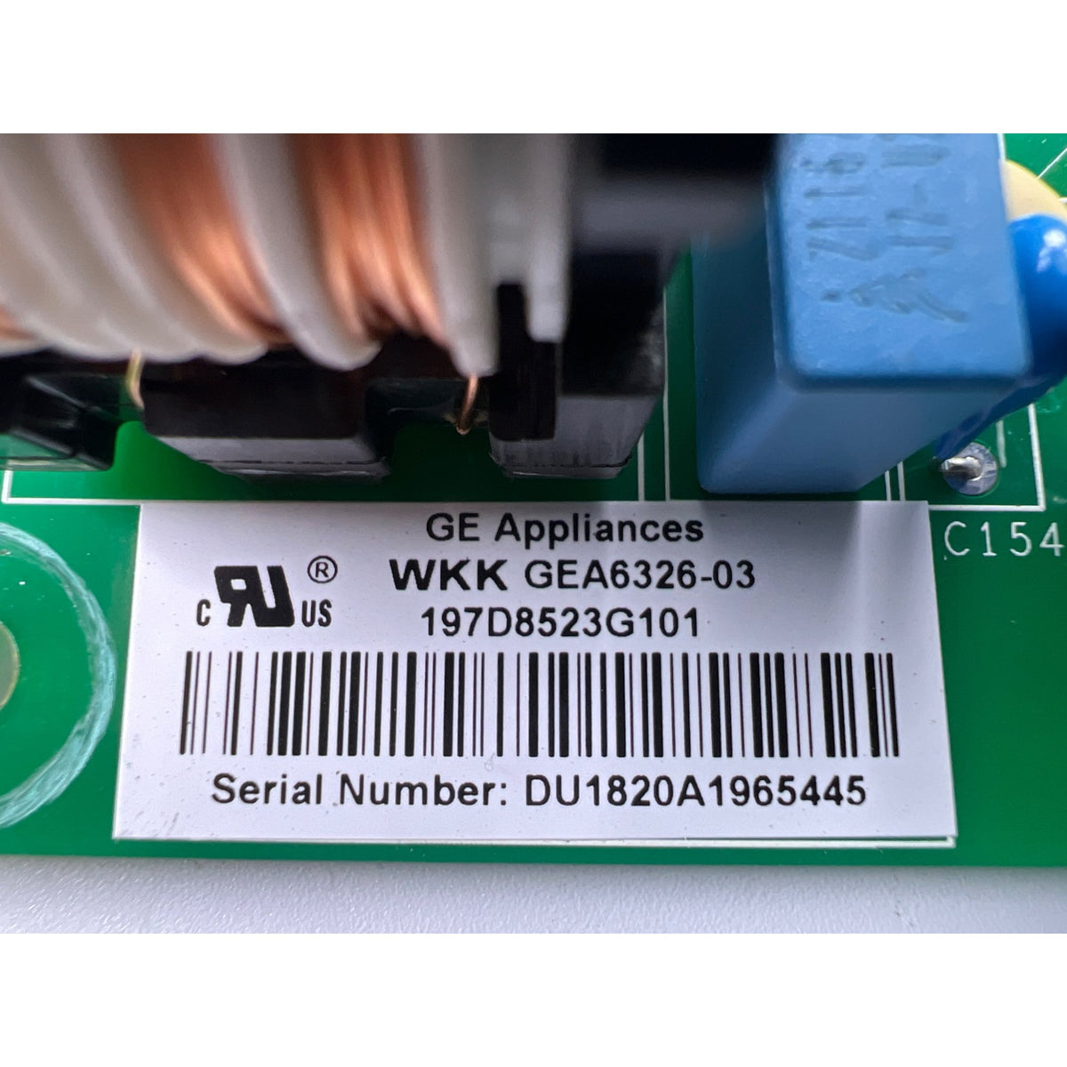 197D8523G101 GE Refrigerator Main Control Board Part Number Sticker - Appliance Pro USA