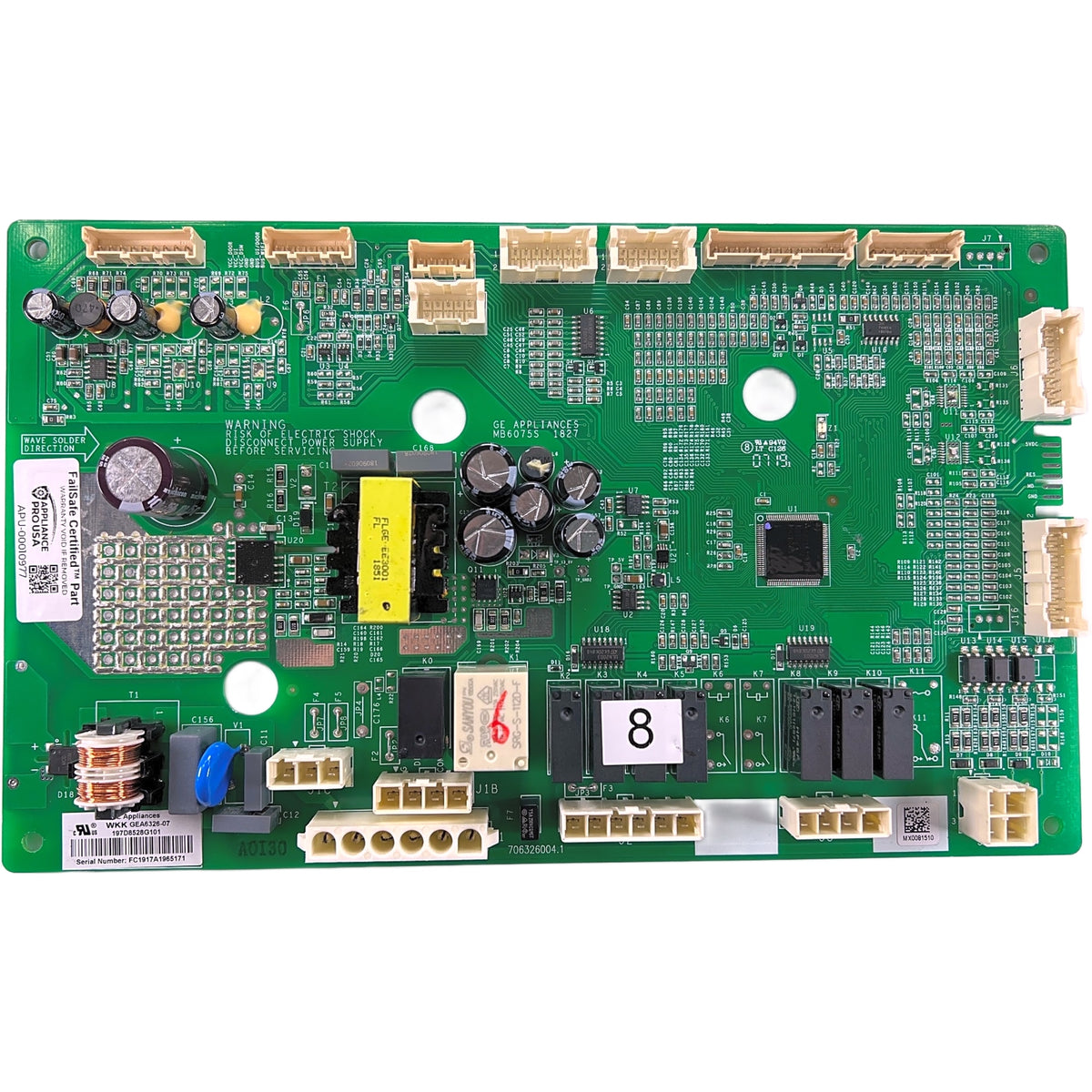 197D8528G101 GE Refrigerator Main Control Board - Genuine OEM FailSafe Certified Reconditioned