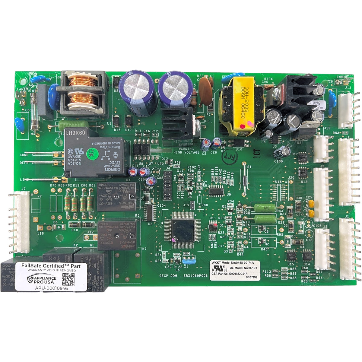 200D4852G017 GE Refrigerator Main Control Board - Genuine OEM FailSafe Certified Reconditioned