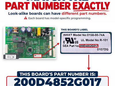 200D4852G017 GE Refrigerator Main Control Board Replacement — alternate view