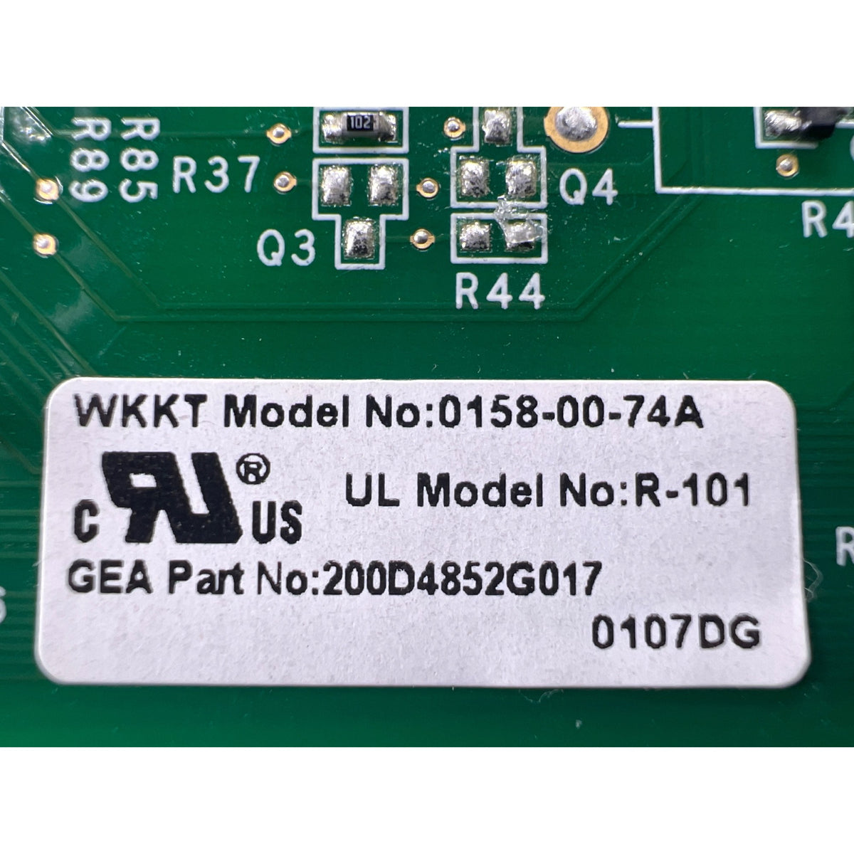 200D4852G017 GE Refrigerator Main Control Board Part Number Sticker - Appliance Pro USA