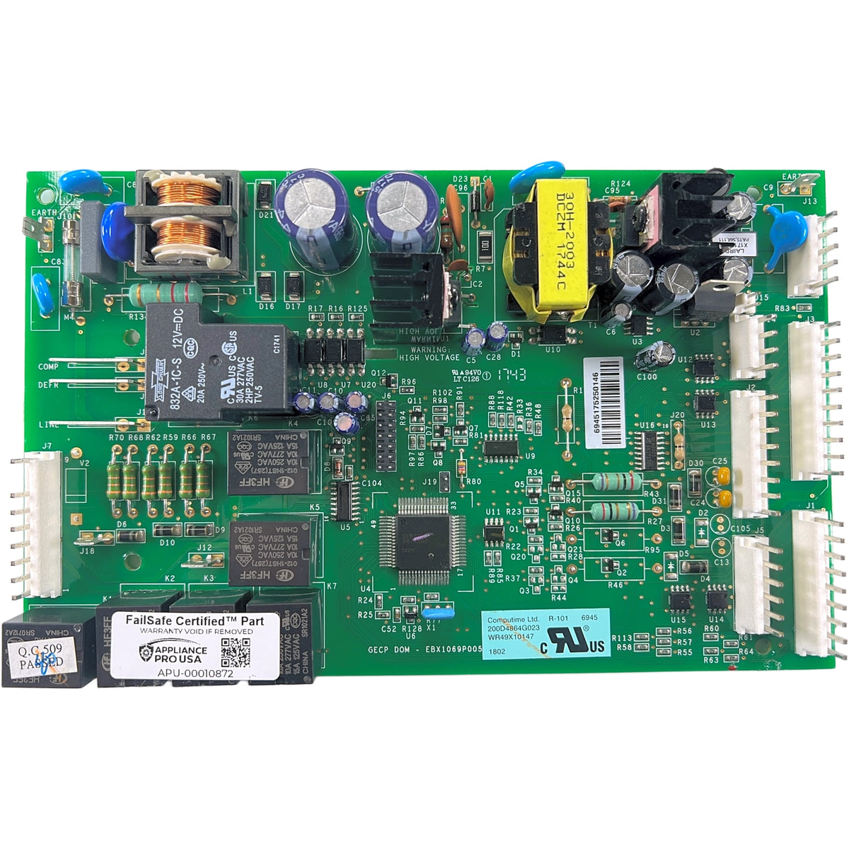 200D4864G023 GE Refrigerator Main Control Board - Genuine OEM FailSafe Certified Reconditioned