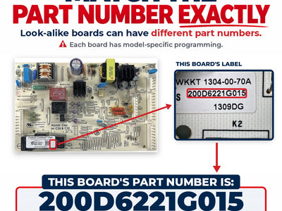 200D6221G015 GE Refrigerator Main Control Board Replacement — alternate view