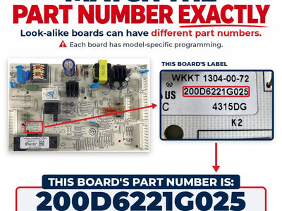 200D6221G025 GE Refrigerator Main Control Board Replacement — alternate view