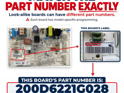 200D6221G028 GE Refrigerator Main Control Board Replacement — alternate view
