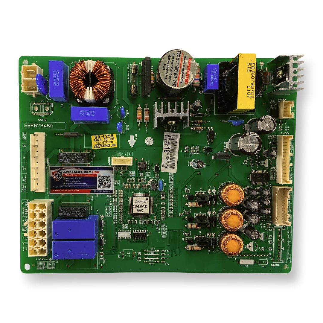 EBR67348018 LG Refrigerator Main Control Board - Genuine OEM FailSafe Certified Reconditioned