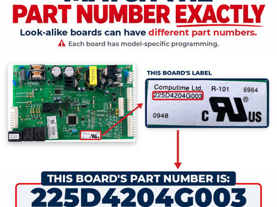 225D4204G003 GE Refrigerator Main Control Board Replacement — alternate view