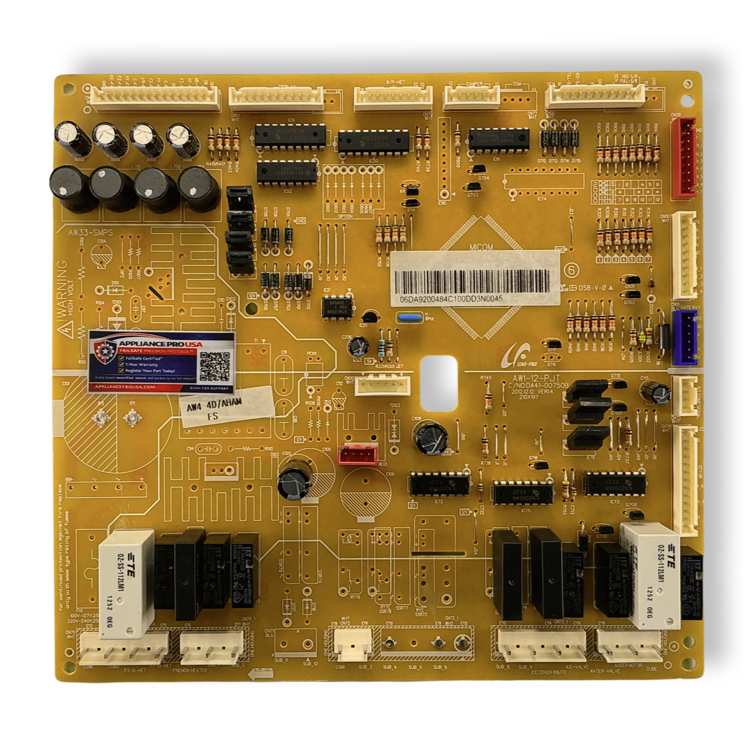 DA92-00484C Samsung Refrigerator Main Control Board - Genuine OEM FailSafe Certified Reconditioned