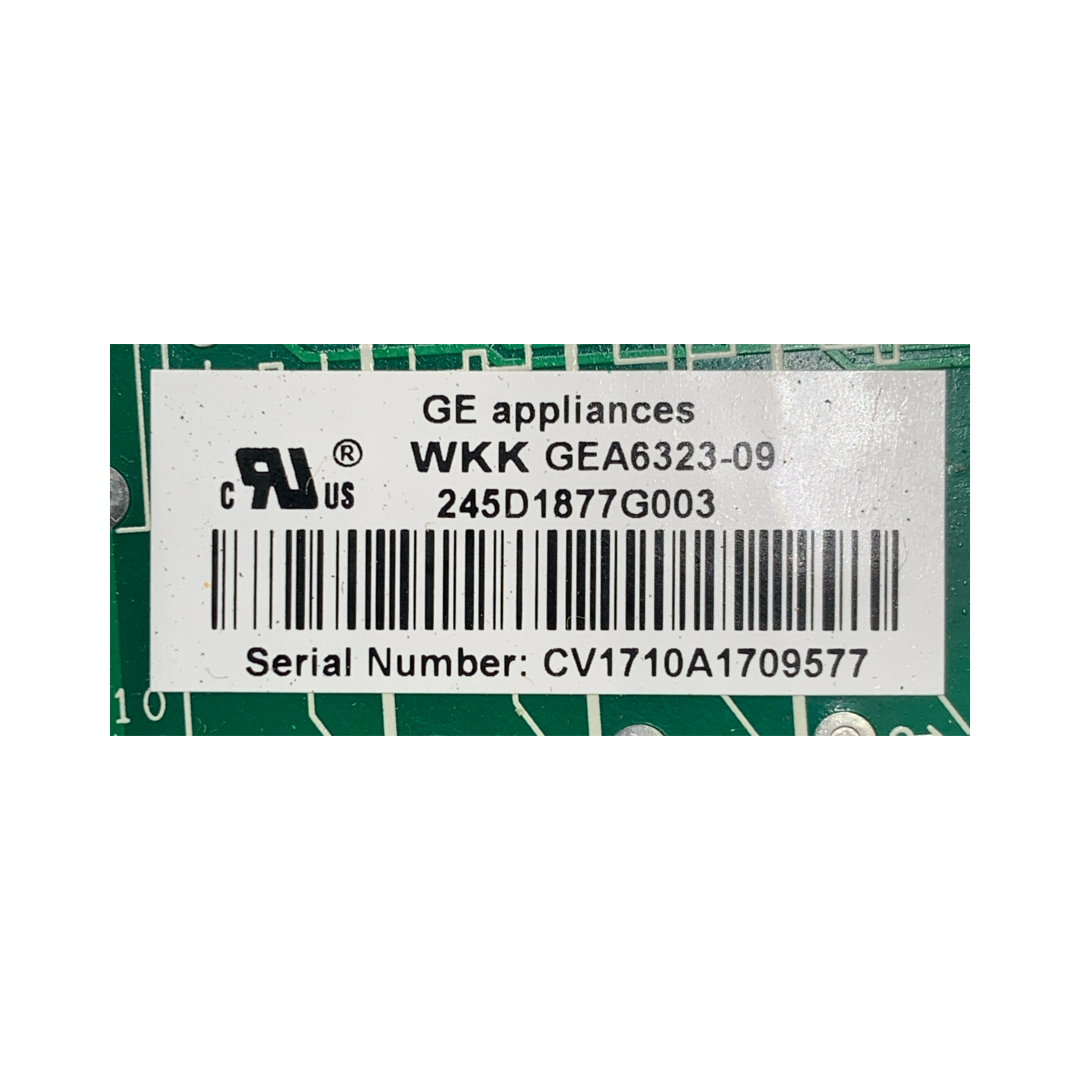 GE Refrigerator Control Board - Part Number 245D1877G003