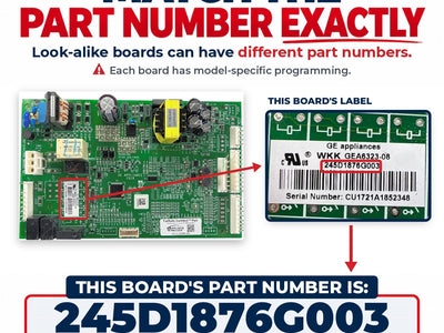 245D1876G003 GE Refrigerator Main Control Board Replacement — alternate view
