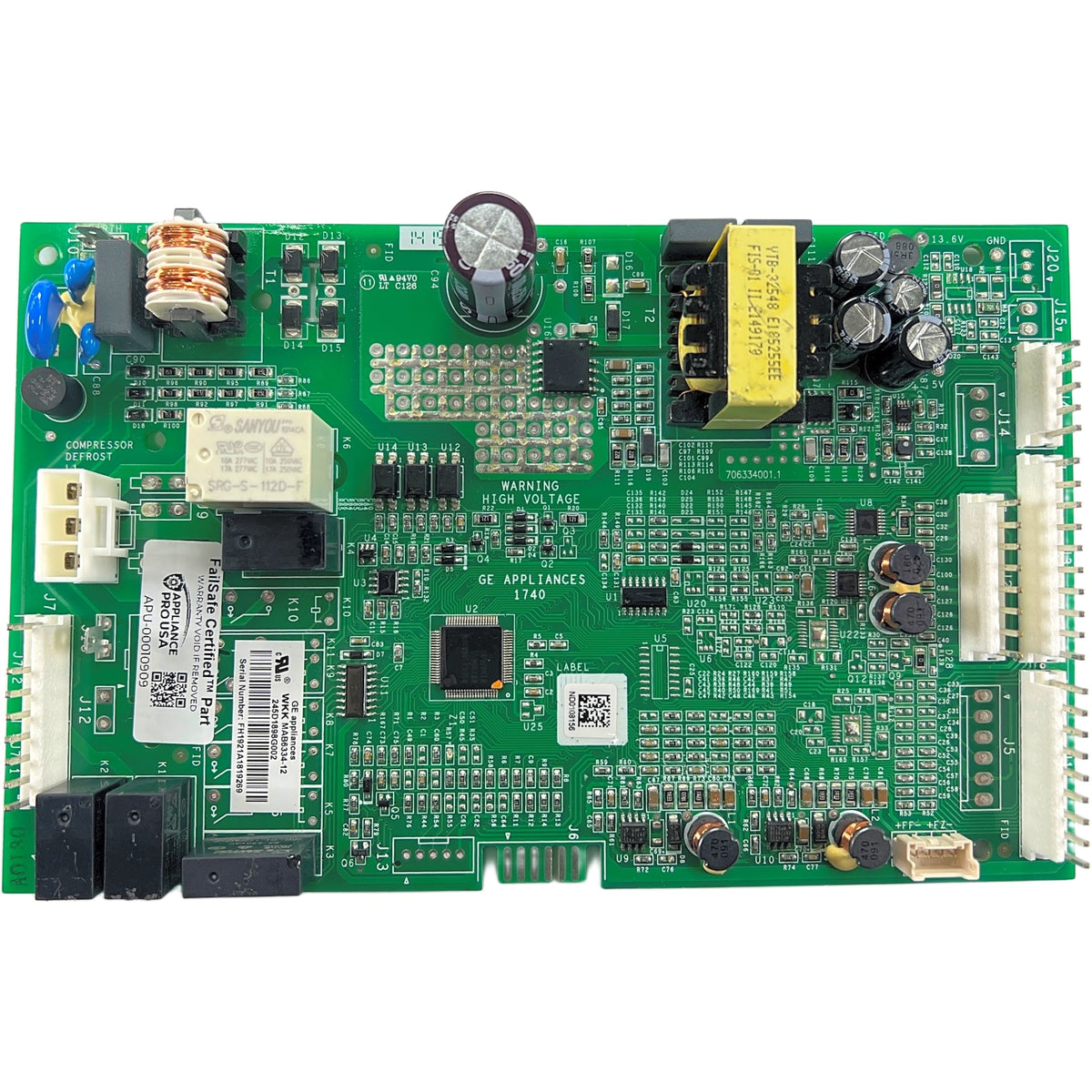 245D1898G002 GE Refrigerator Main Control Board - Genuine OEM FailSafe Certified Reconditioned