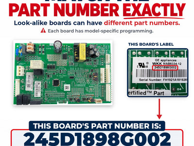 245D1898G002 GE Refrigerator Main Control Board Replacement — alternate view