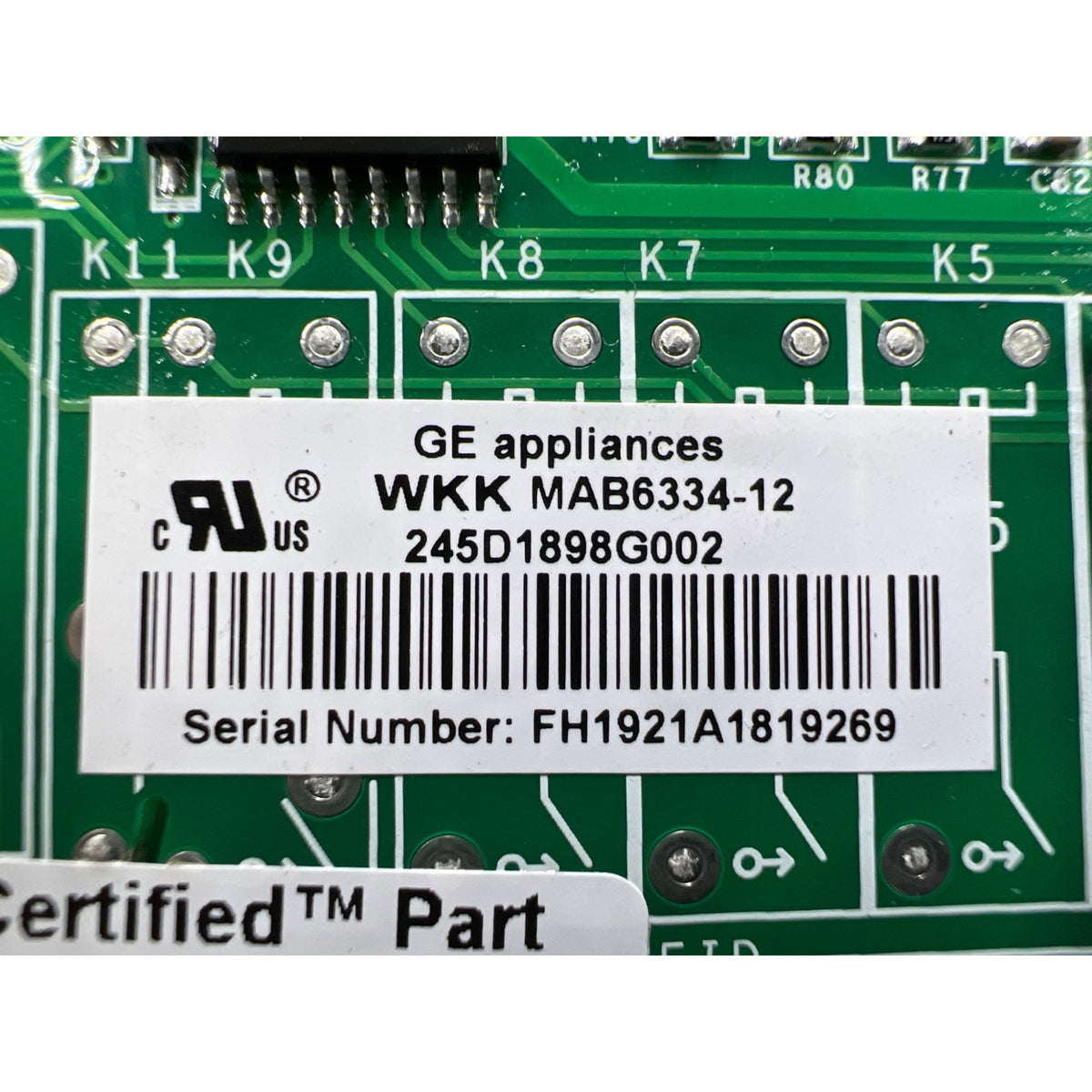 245D1898G002 GE Refrigerator Main Control Board Part Number Sticker - Appliance Pro USA