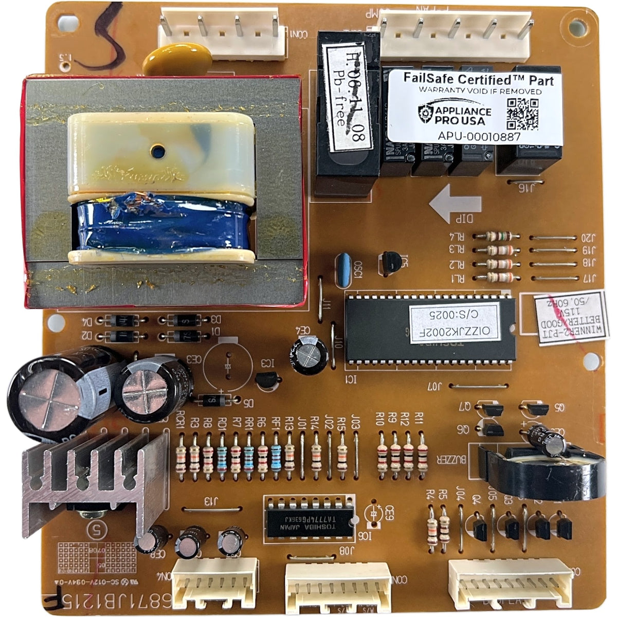 6871JB1215F LG Refrigerator Main Control Board - Genuine OEM FailSafe Certified Reconditioned
