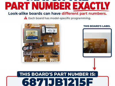 6871JB1215F LG Refrigerator Main Control Board Replacement — alternate view