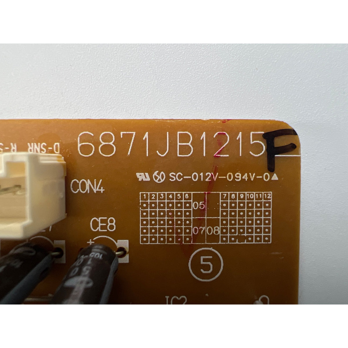 6871JB1215F LG Refrigerator Main Control Board Part Number Sticker - Appliance Pro USA
