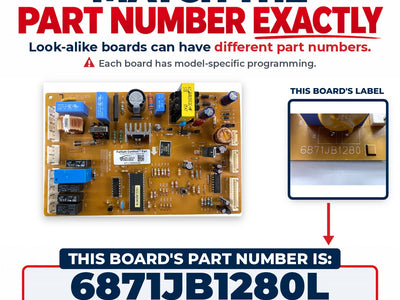6871JB1280L LG Refrigerator Main Control Board Replacement — alternate view