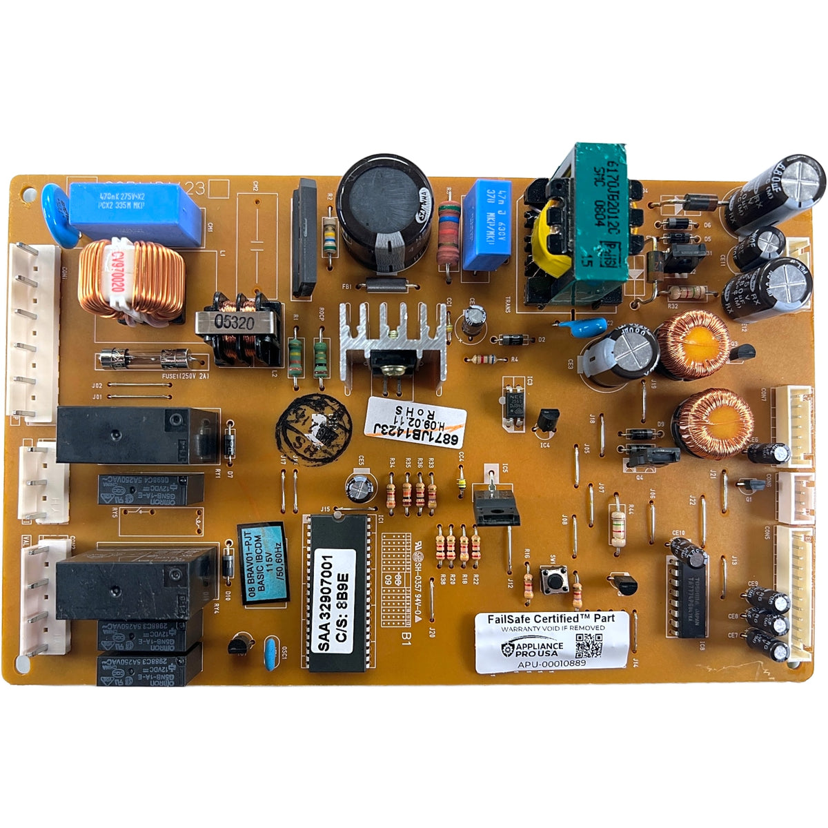 6871JB1423J LG Refrigerator Main Control Board - Genuine OEM FailSafe Certified Reconditioned