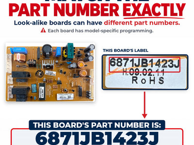 6871JB1423J LG Refrigerator Main Control Board Replacement — alternate view
