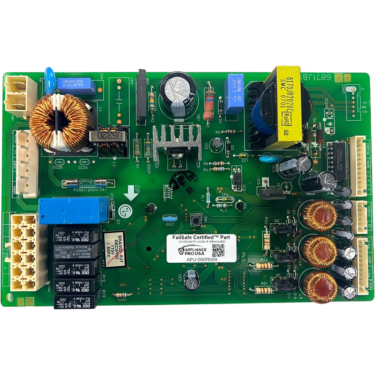 6871JB1431A LG Refrigerator Main Control Board - Genuine OEM FailSafe Certified Reconditioned