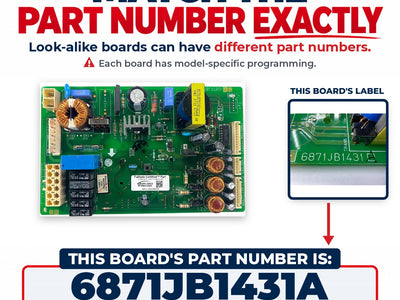 6871JB1431A LG Refrigerator Main Control Board Replacement — alternate view