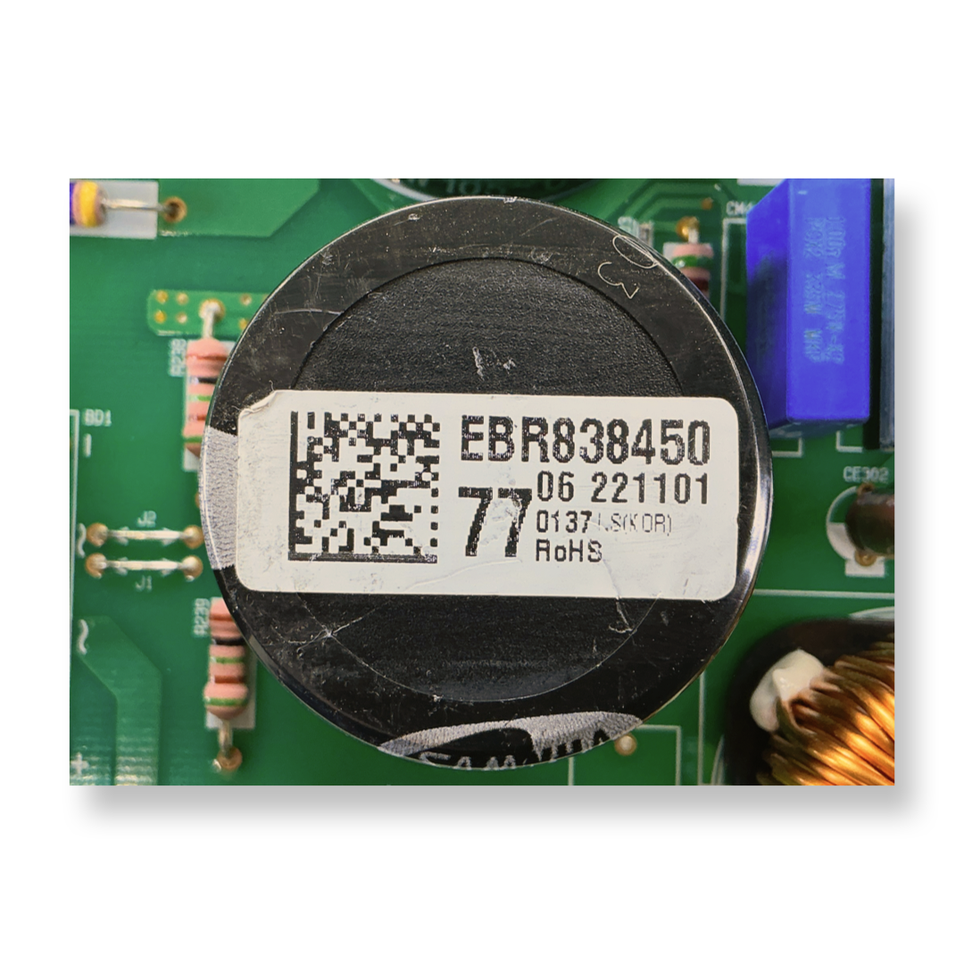 EBR83845077 LG Refrigerator Main Control Board Part Number Sticker - Appliance Pro USA