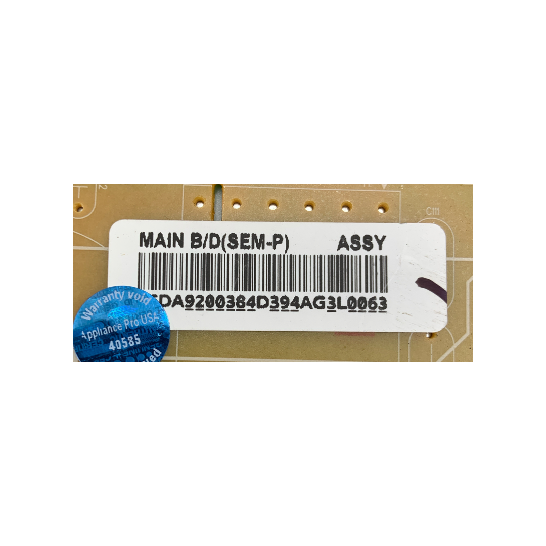 Samsung Refrigerator Control Board - Part Number DA92-00384D - Appliance Pro USA