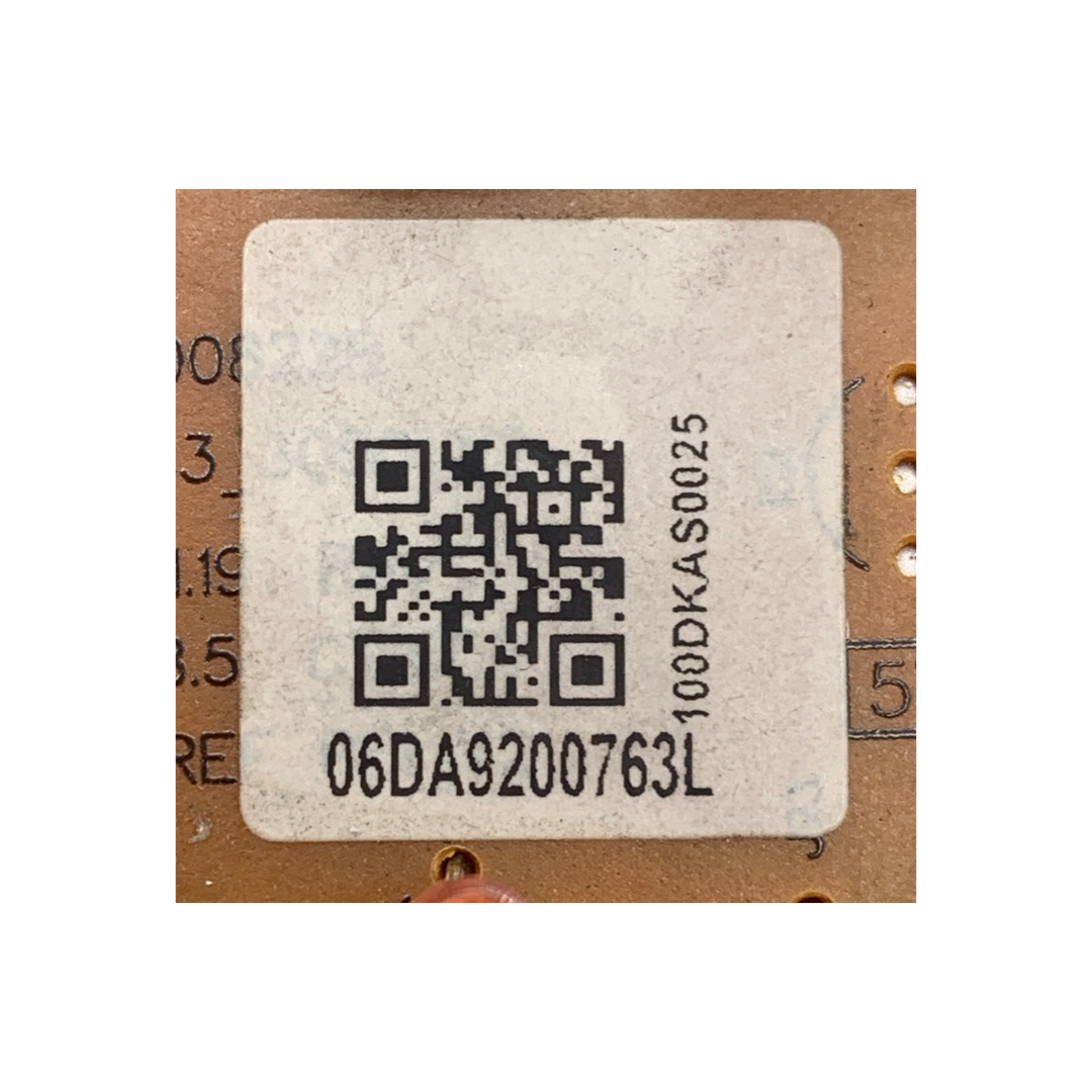 Samsung Refrigerator Control Board - Part Number DA92-00763L