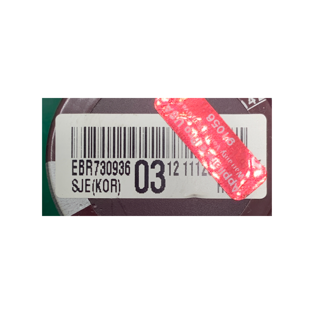 LG Refrigerator Control Board - Part Number EBR73093603