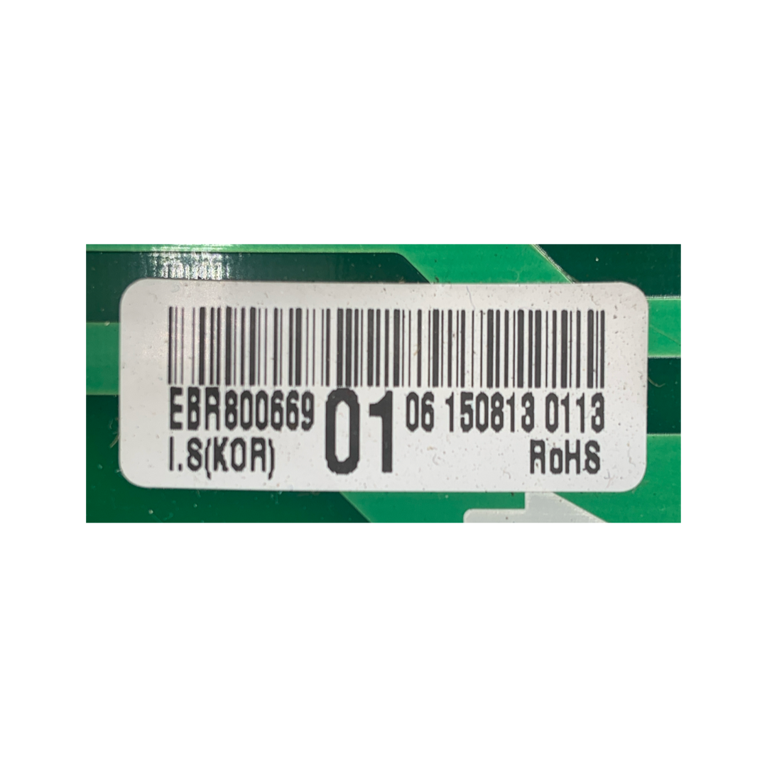 LG Refrigerator Control Board - Part Number EBR80066901