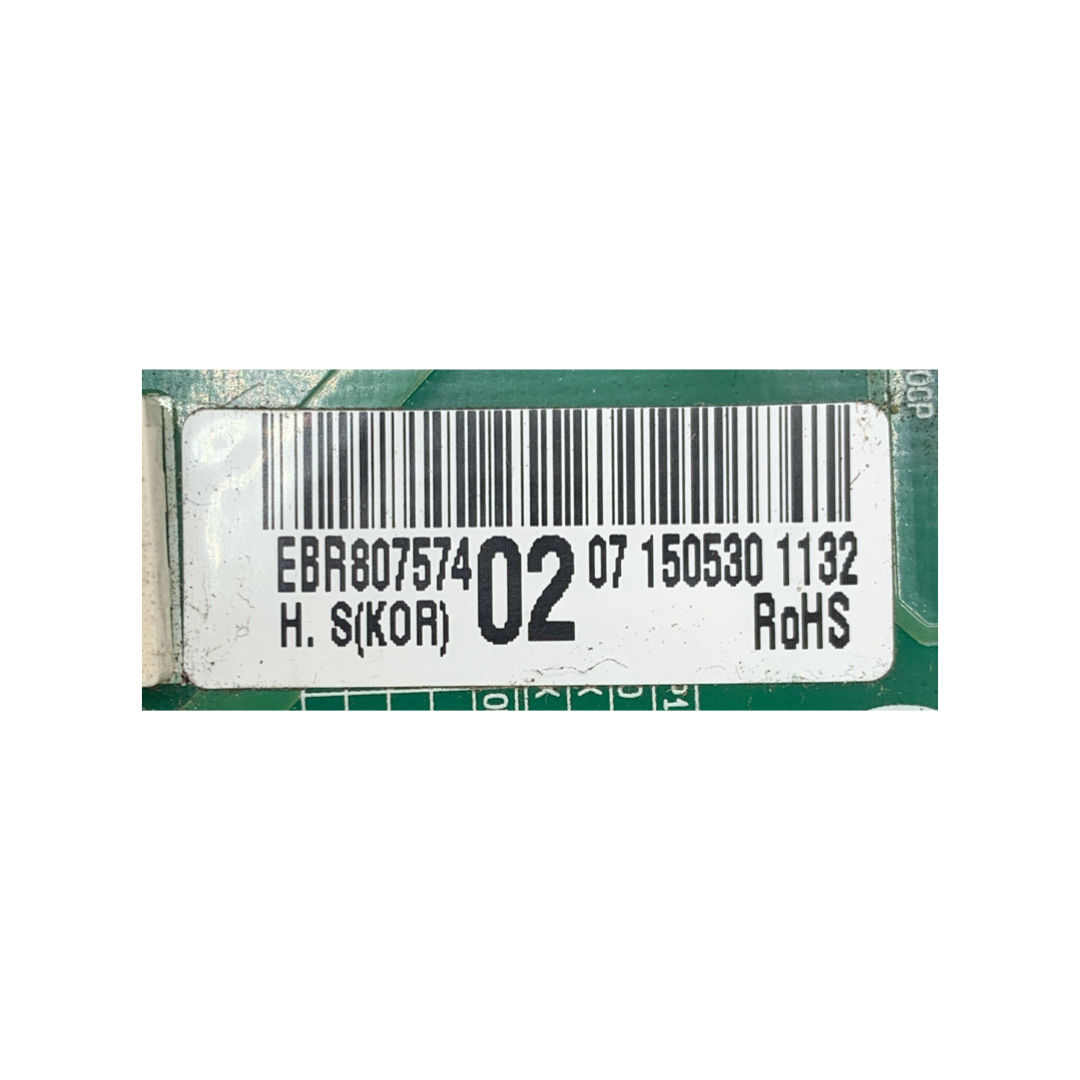 LG Refrigerator Control Board - Part Number EBR80757402