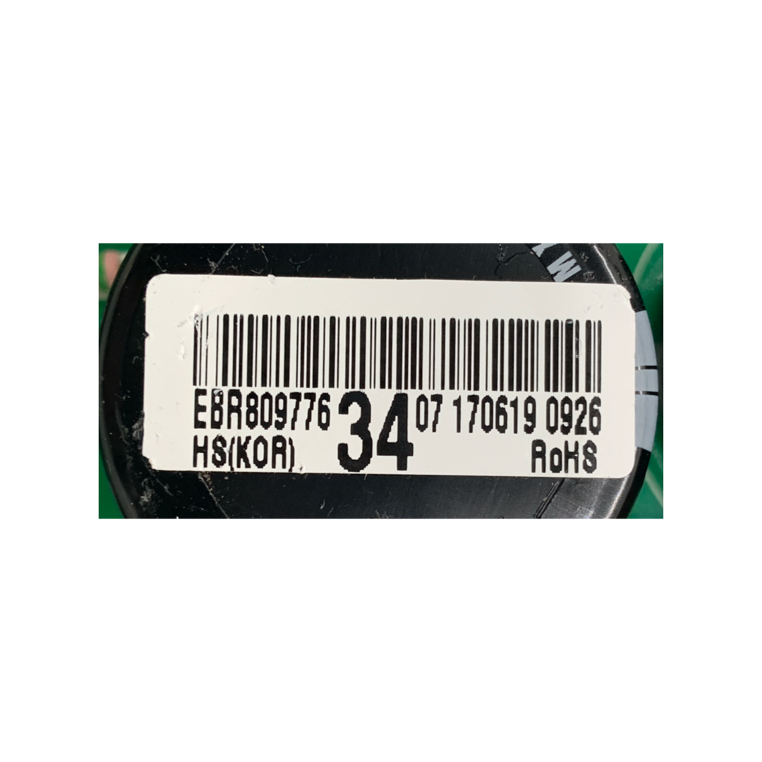 LG Refrigerator Control Board - Part Number EBR80977634
