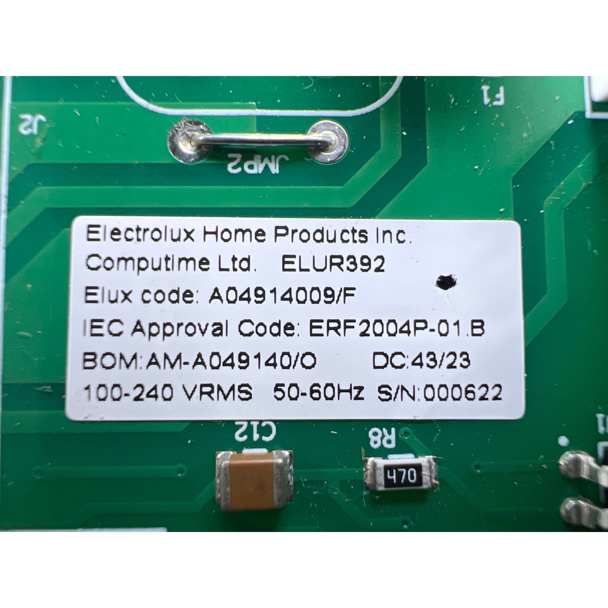 A04914009/F Frigidaire Refrigerator Main Control Board Part Number Sticker - Appliance Pro USA