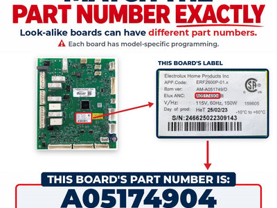 A05174904 Frigidaire Refrigerator Main Control Board Replacement — alternate view