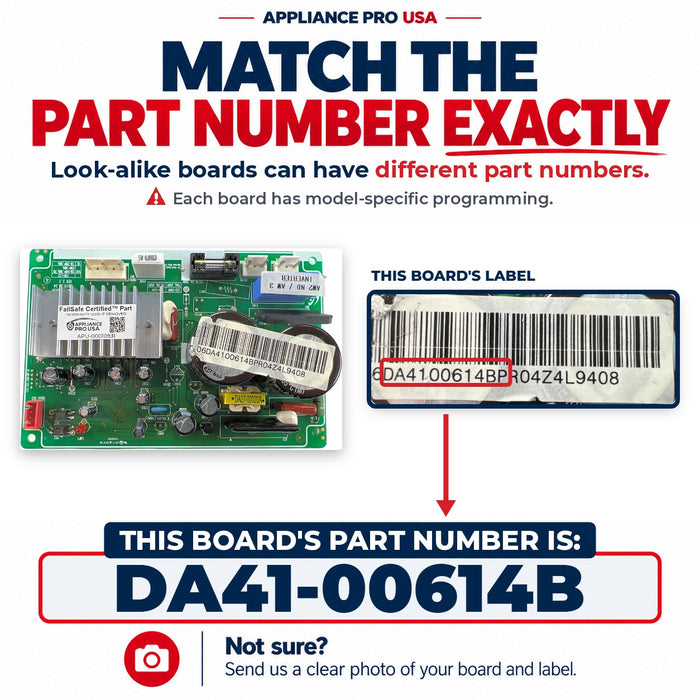 DA41-00614B Samsung Refrigerator Main Control Board Replacement — FailSafe Certified — Appliance Pro USA — image 2